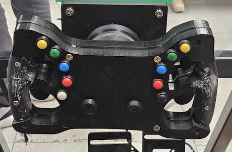 Botões, seletor e paddle shifter